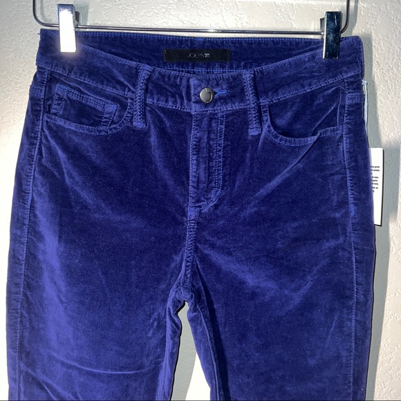 Joe's Jeans Icon Velvet Ankle Skinny Pants Jeans Velour Navy Blue NWT Size 27 - Picture 11 of 11